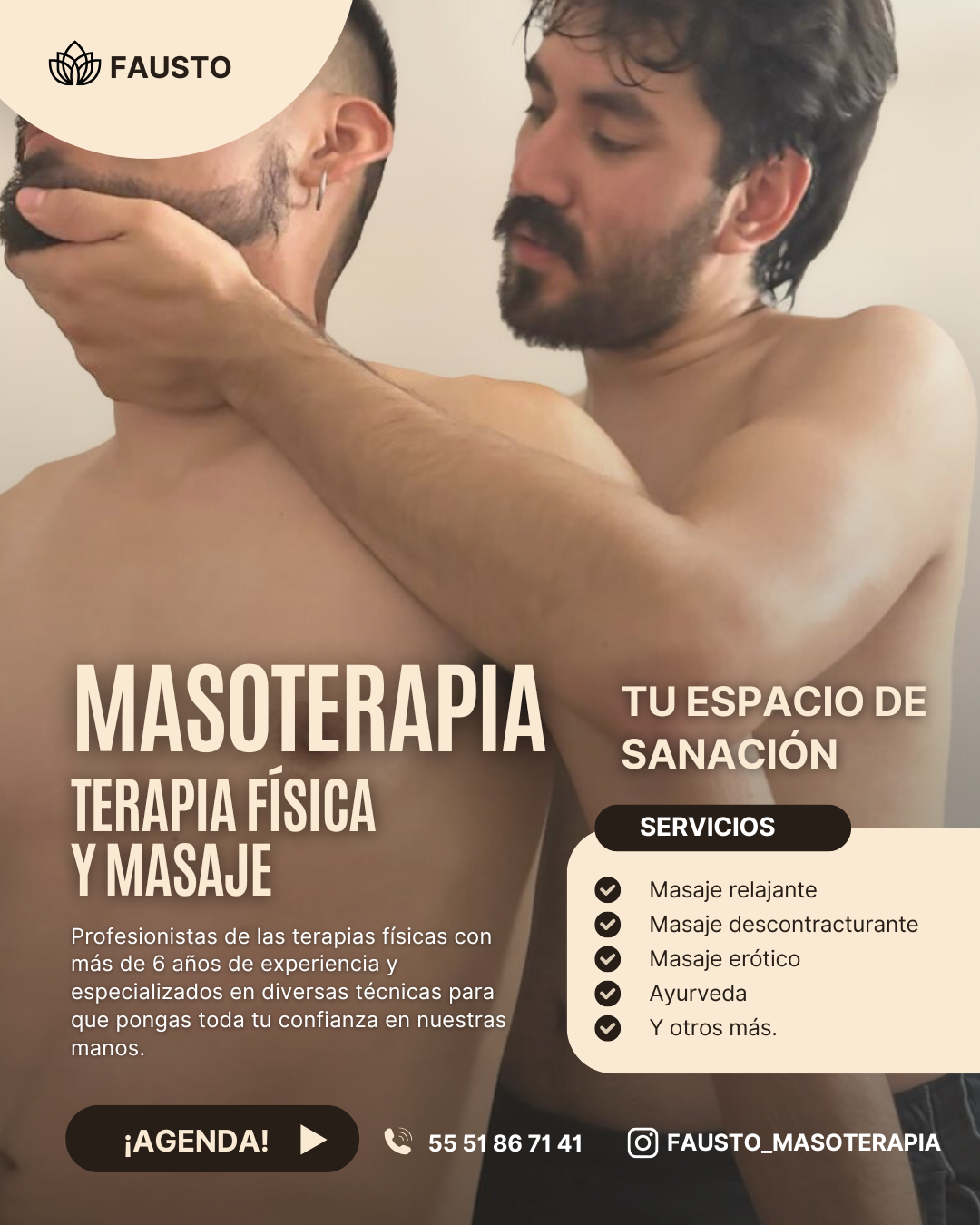 Fausto Masoterapia · Masaje Relajante, Descontracturante y Erótico
